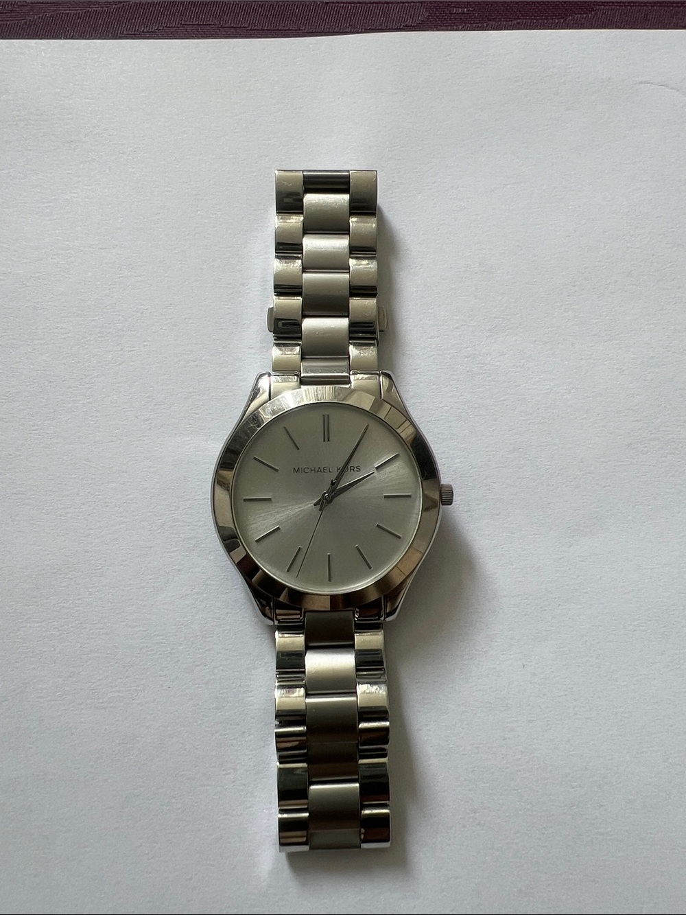 Michael Kors Silver-Tone Minimalist Bracelet Watch
